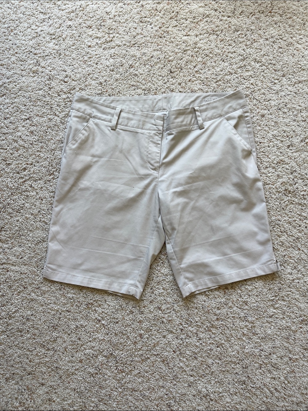 adidas Women's Beige Stretch Chino Bermuda Shorts